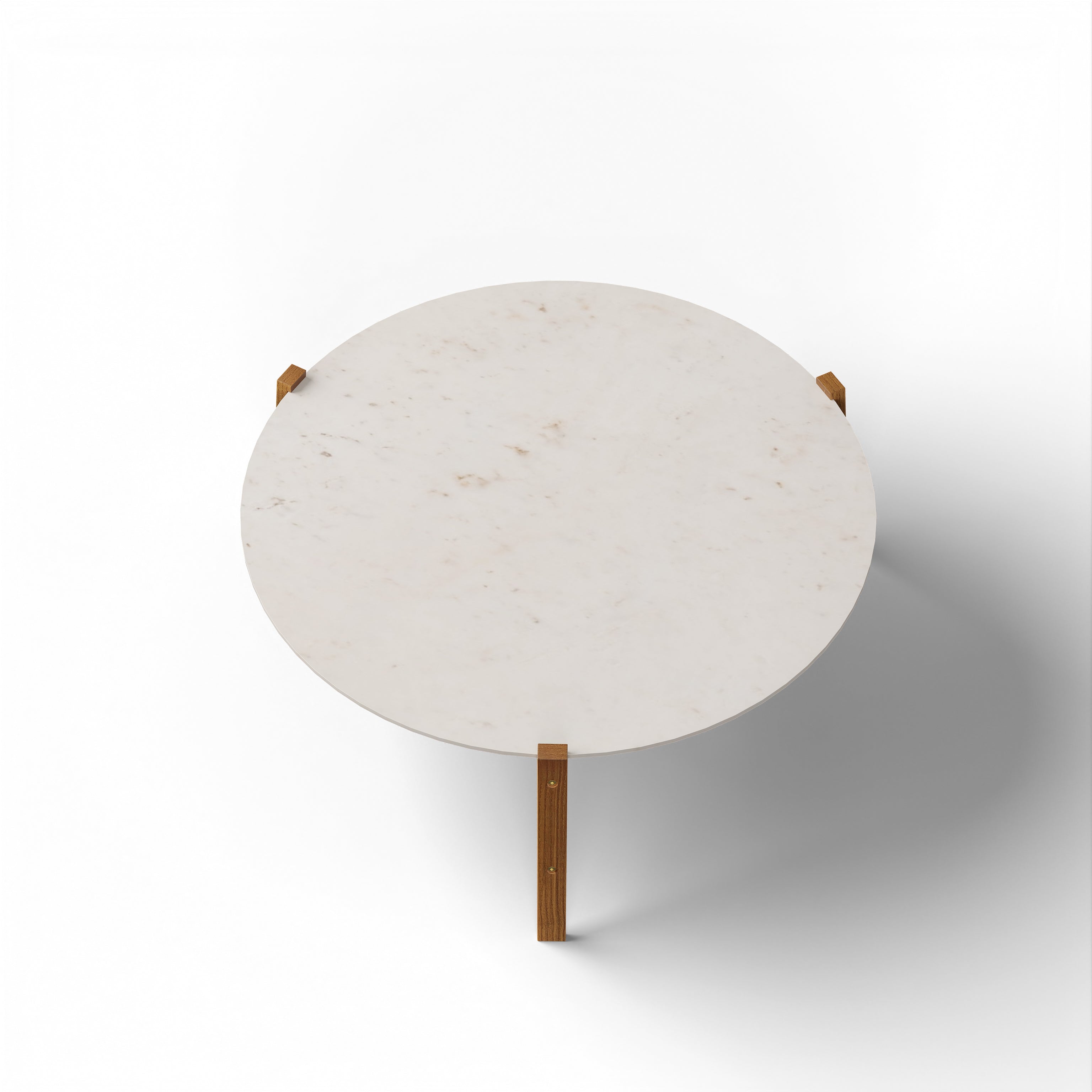 Schuster Chantilly Coffee Table - L:34’’ x B:34’’ x H:14’’ In Inches / Mirror Buffing Banswada White Top; Black Powder