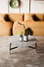 Schuster Chantilly Coffee Table - L:34’’ x B:34’’ x H:14’’ In Inches / Mirror Buffing Banswada White Top; Black Powder