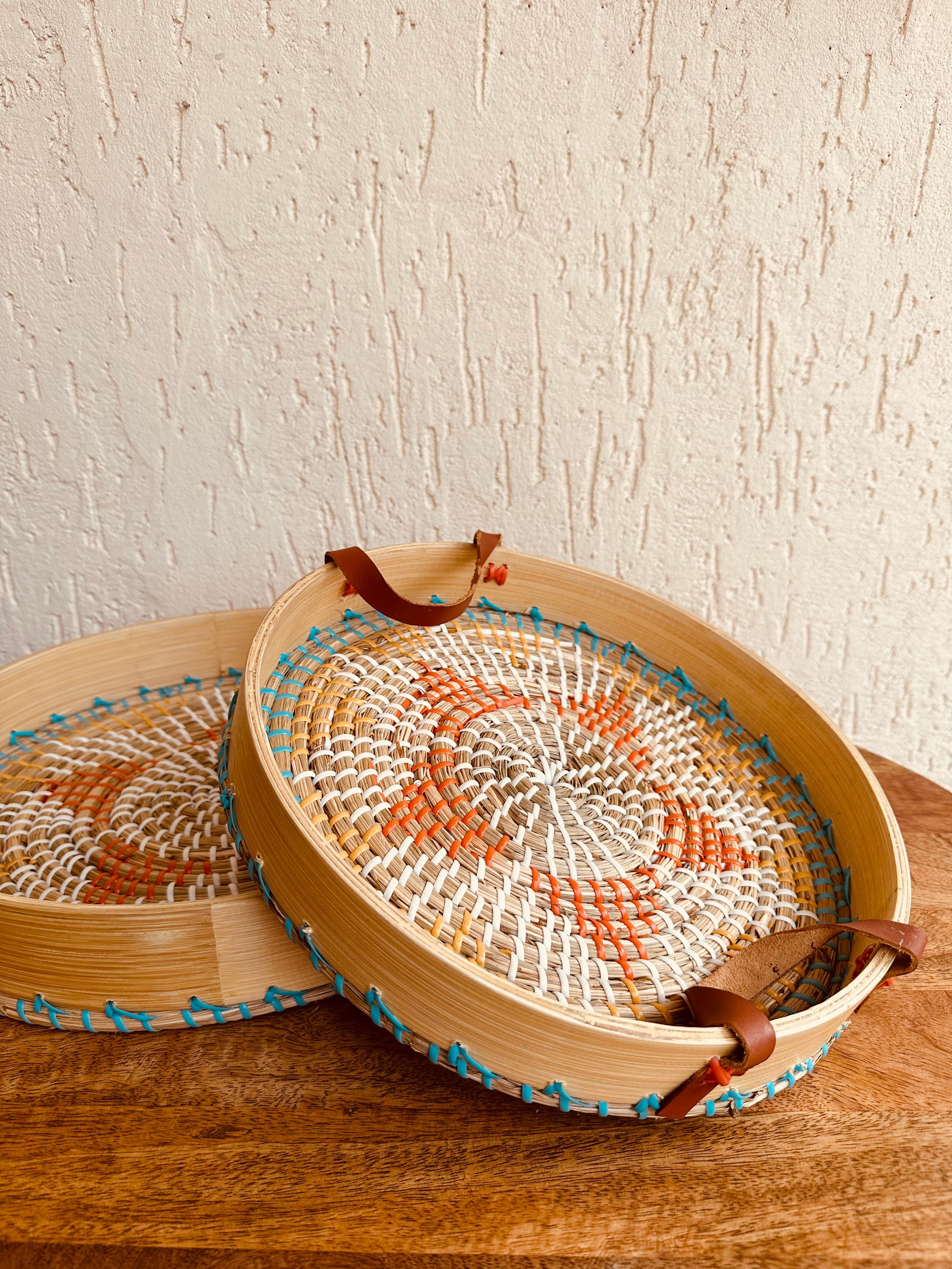 Seagrass with Spun Bamboo Tray - Decor