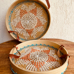 Seagrass with Spun Bamboo Tray - Decor