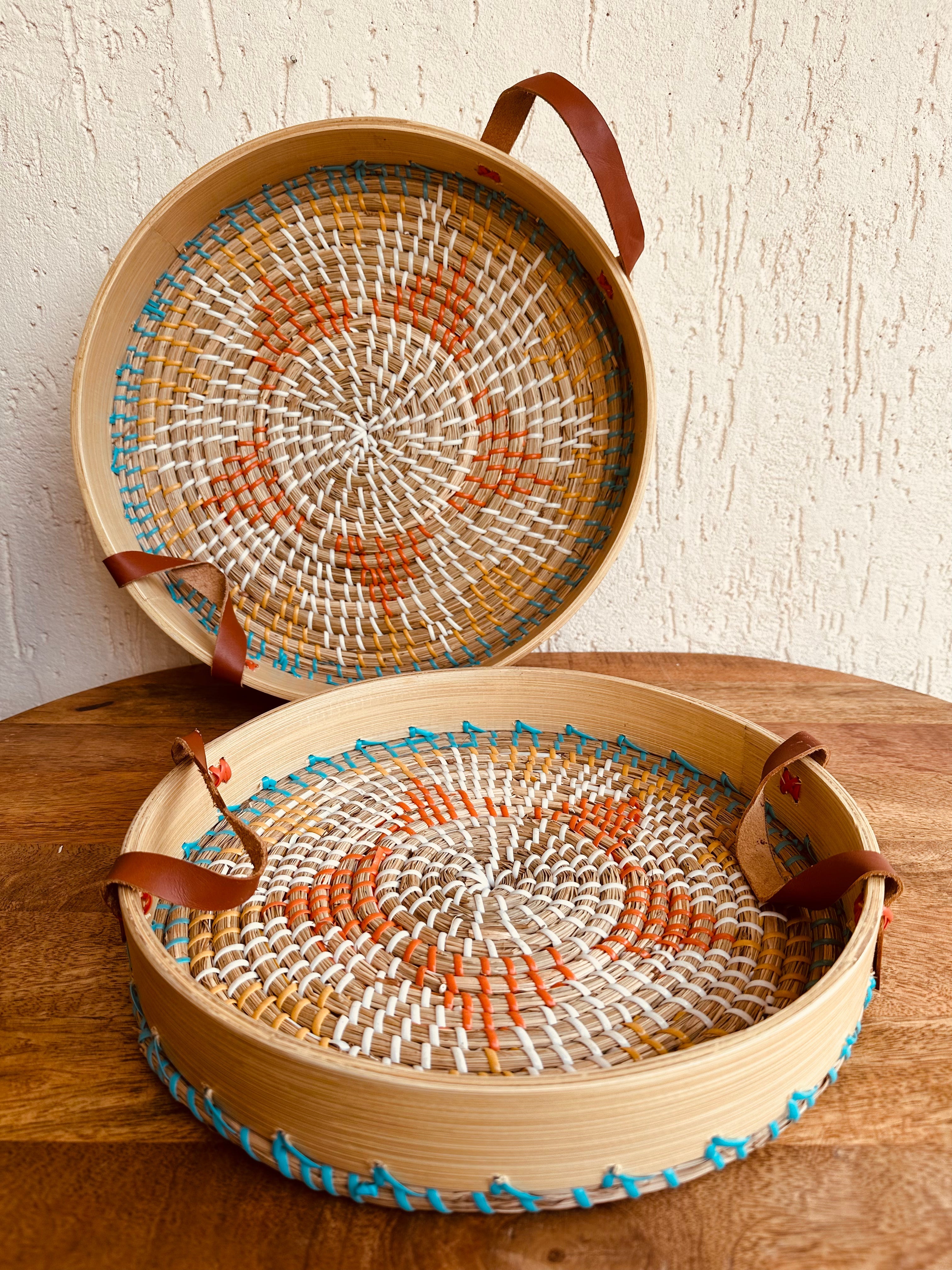 Seagrass with Spun Bamboo Tray - Decor