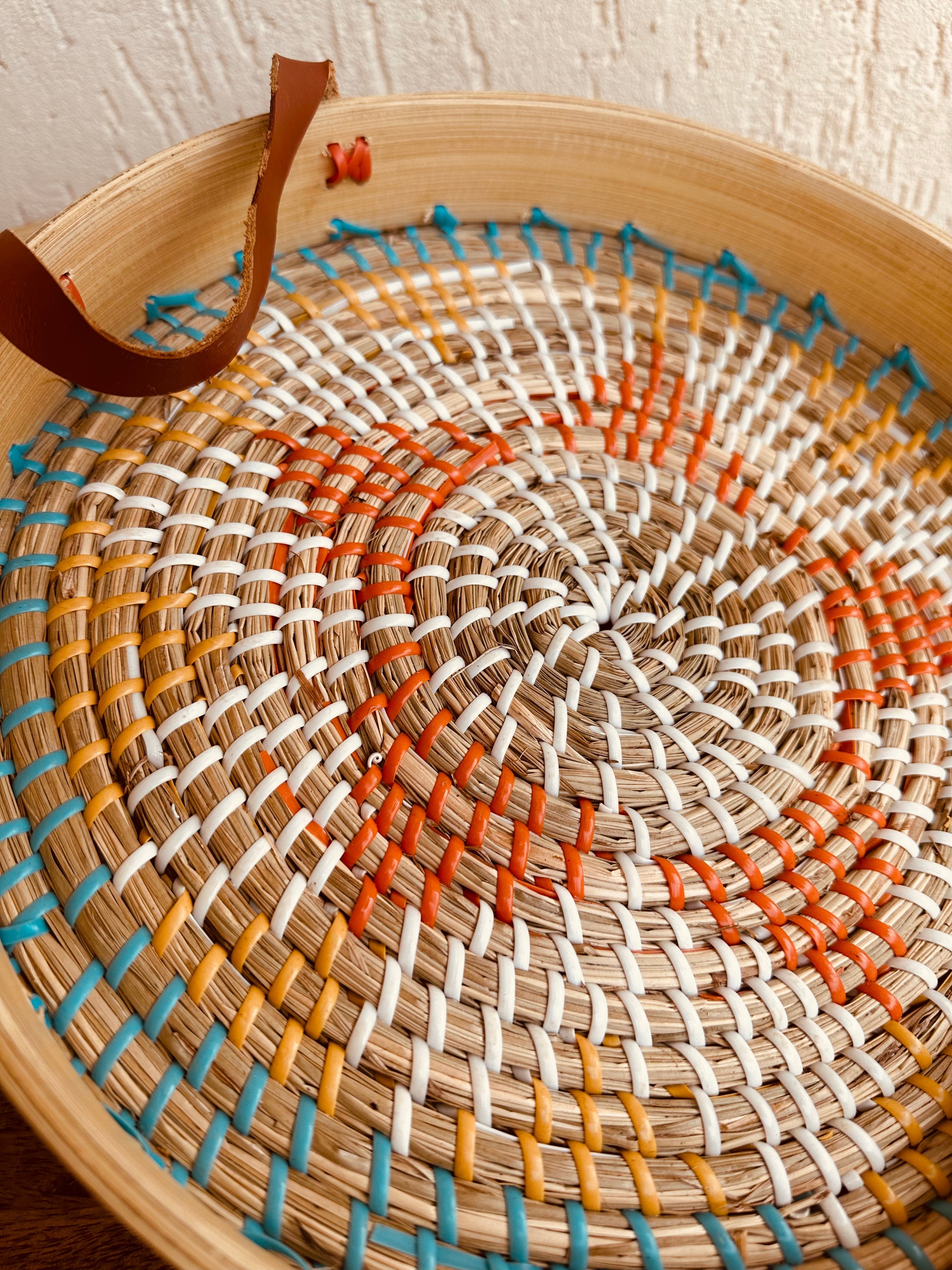 Seagrass with Spun Bamboo Tray - Decor