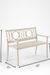 Serenity Outdoor Bench - Beige / Mild Steel / L: 45’’ B: 21’’ TH: 36’’ SH: 18’’ - Outdoor Furniture
