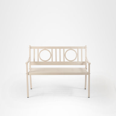 Serenity Outdoor Bench - Beige / Mild Steel / L: 45’’ B: 21’’ TH: 36’’ SH: 18’’ - Outdoor Furniture