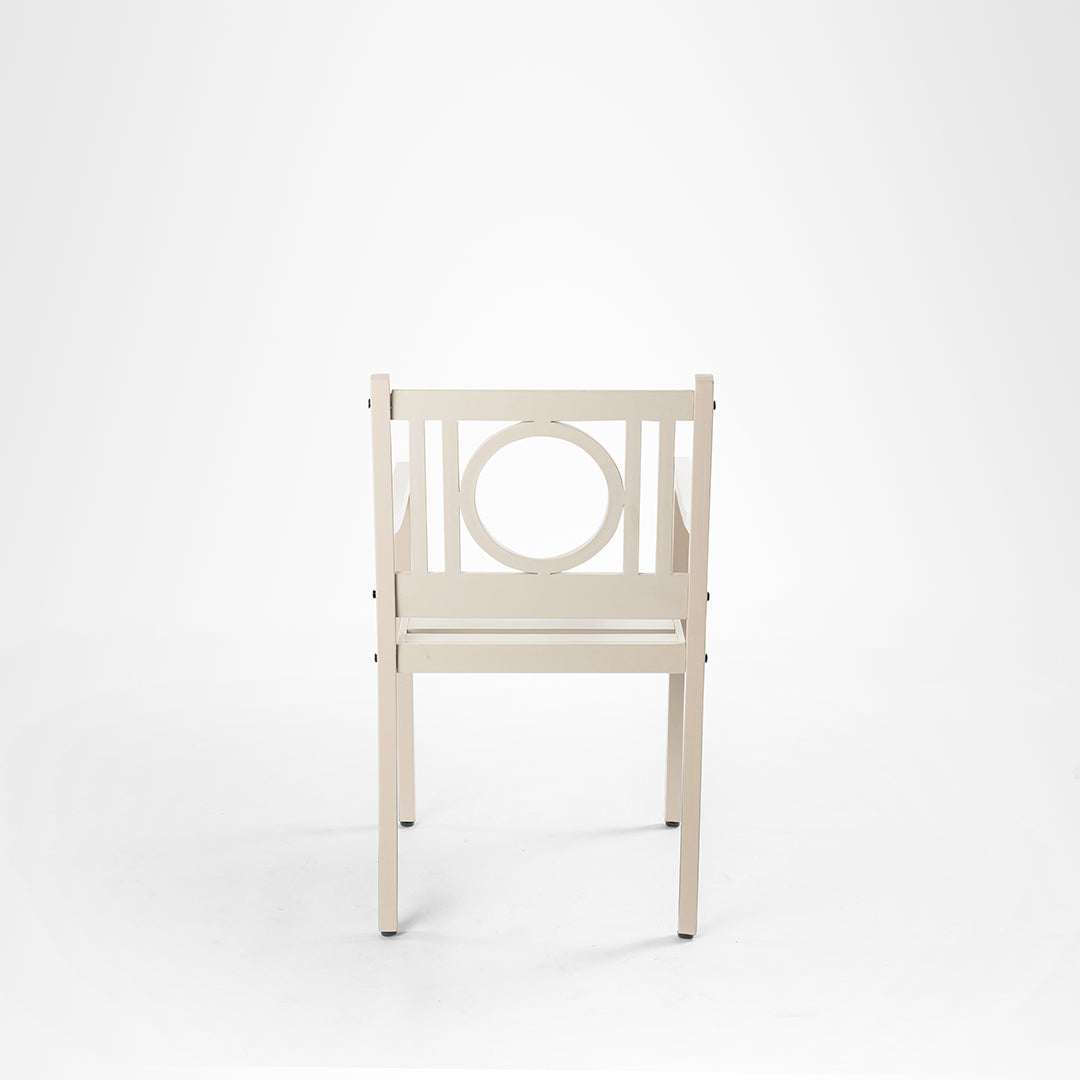 Serenity Outdoor Chair - Beige / Mild Steel / L: 20.5’’ B: 21’’ TH: 36’’ SH: 18’’ - Outdoor Furniture
