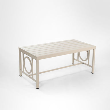 Serenity Outdoor Coffee Table - L: 42’’ B: 22’’ H: 18’’ / Beige / Mild Steel - Outdoor Furniture