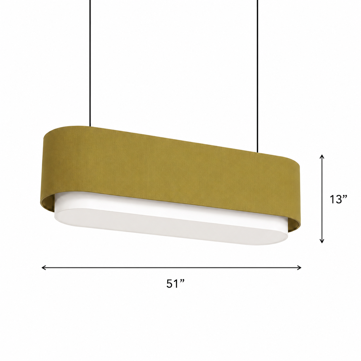 Seri Capsule Pendant Lamp - H: 13’’ × W: 51’’ / Fabric - Lighting