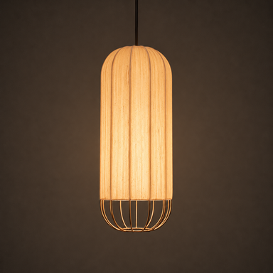 Seri Cocoon Pendant Lamp - H: 20’’ × W: 9’’ / Fabric - Lighting
