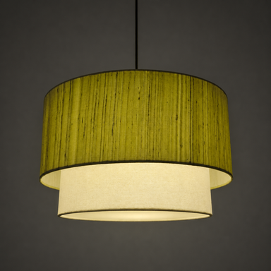 Seri Drum Pendant Light - H: 10’’ × W: 18’’ / Fabric - Lighting