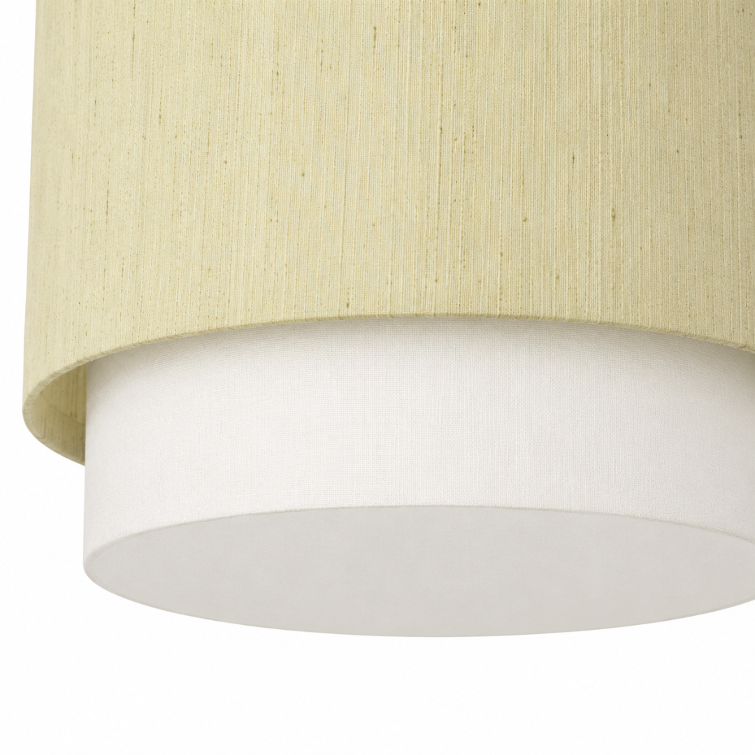Seri Drum Pendant Light - H: 10’’ × W: 18’’ / Fabric - Lighting