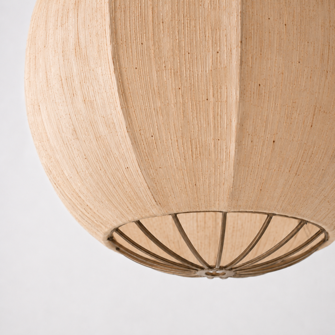 Seri Orb Pendant Lamp - H: 14’’ × W: 12’’ / Fabric - Lighting