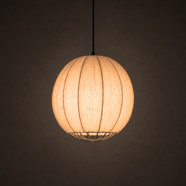 Seri Orb Pendant Lamp - H: 14’’ × W: 12’’ / Fabric - Lighting