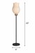 Seri Tulip Floor Lamp - H: 63’’ W: 11’’ / Fabric - Floor Lamp