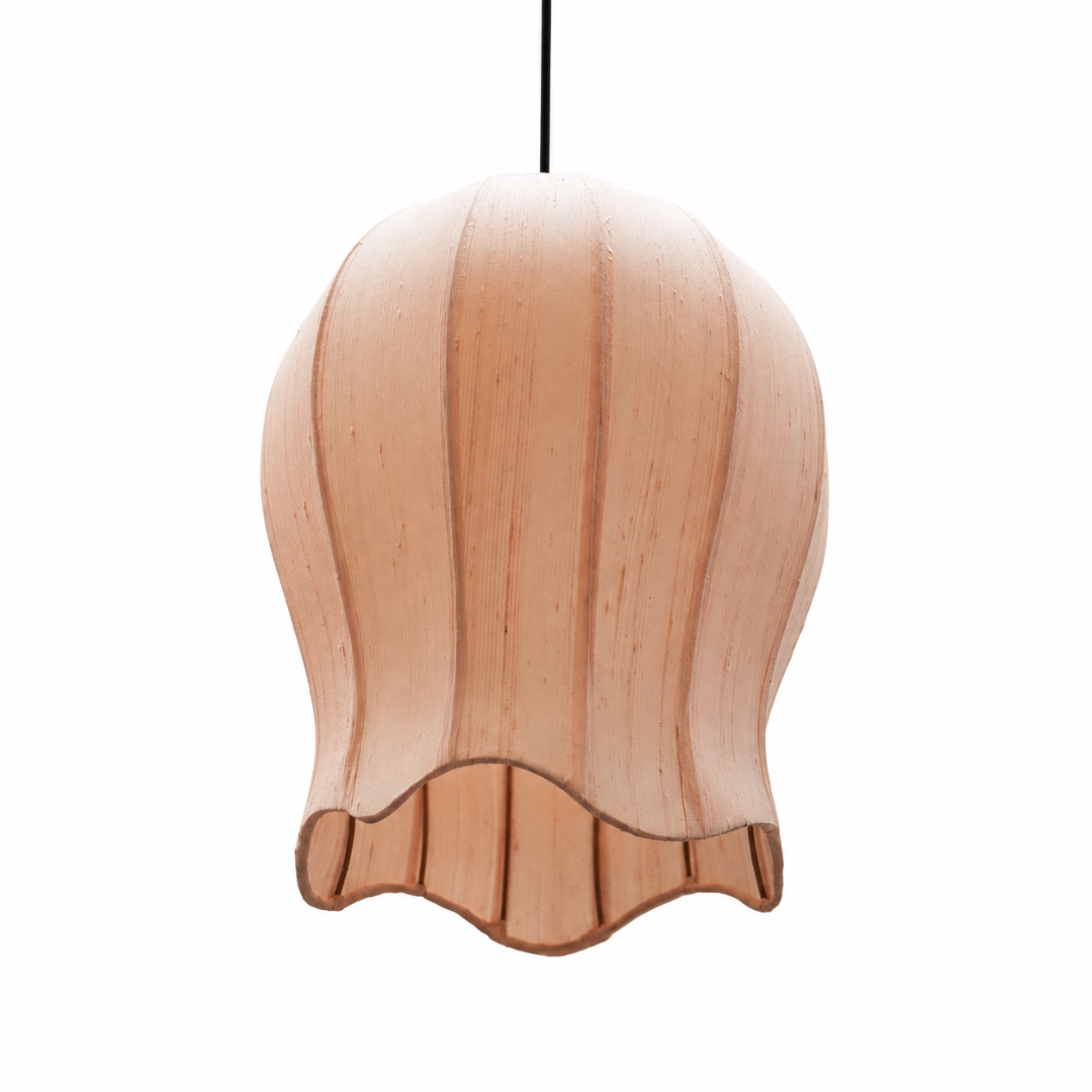 Seri Tulip Hanging Lamp - Fabric / Cream / H: 15’’ W: 12’’ - Lighting