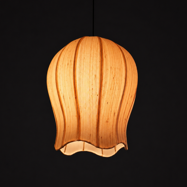 Seri Tulip Hanging Lamp - Fabric / Cream / H: 15’’ W: 12’’ - Lighting