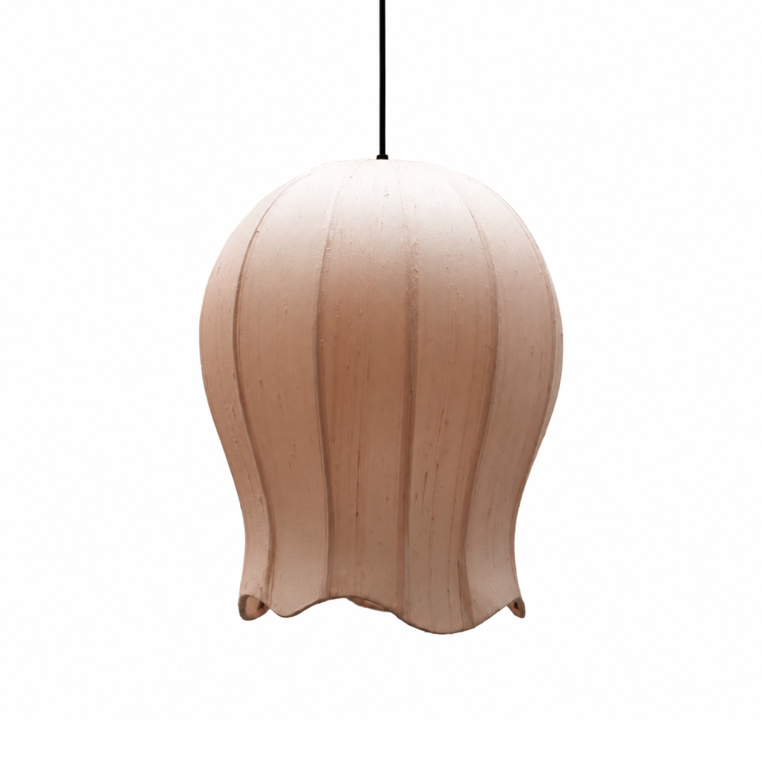 Seri Tulip Hanging Lamp - Fabric / Cream / H: 15’’ W: 12’’ - Lighting