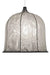 Shimmer Dome Hanging Lamp - Dia: 20’’ H: 20’’ / Black and White / Polyester - Lighting