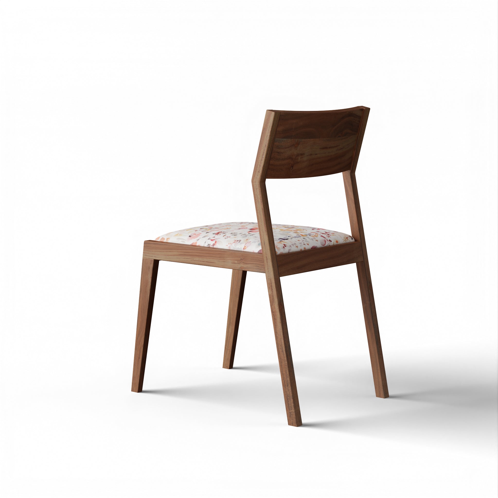 Siena Dining Chair - Natural Acacia Frame; Fabric TBC Ply & Foam Upholstery Seat / L:18’’ x B:24.5’’ x H:33.5’’