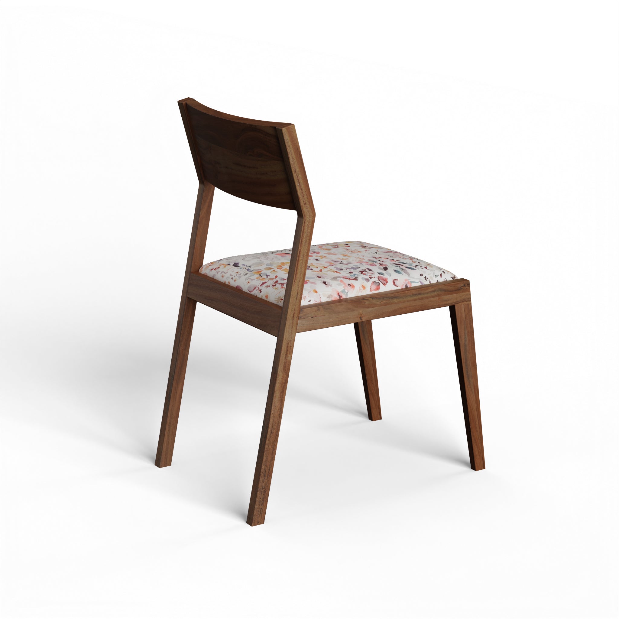 Siena Dining Chair - Natural Acacia Frame; Fabric TBC Ply & Foam Upholstery Seat / L:18’’ x B:24.5’’ x H:33.5’’