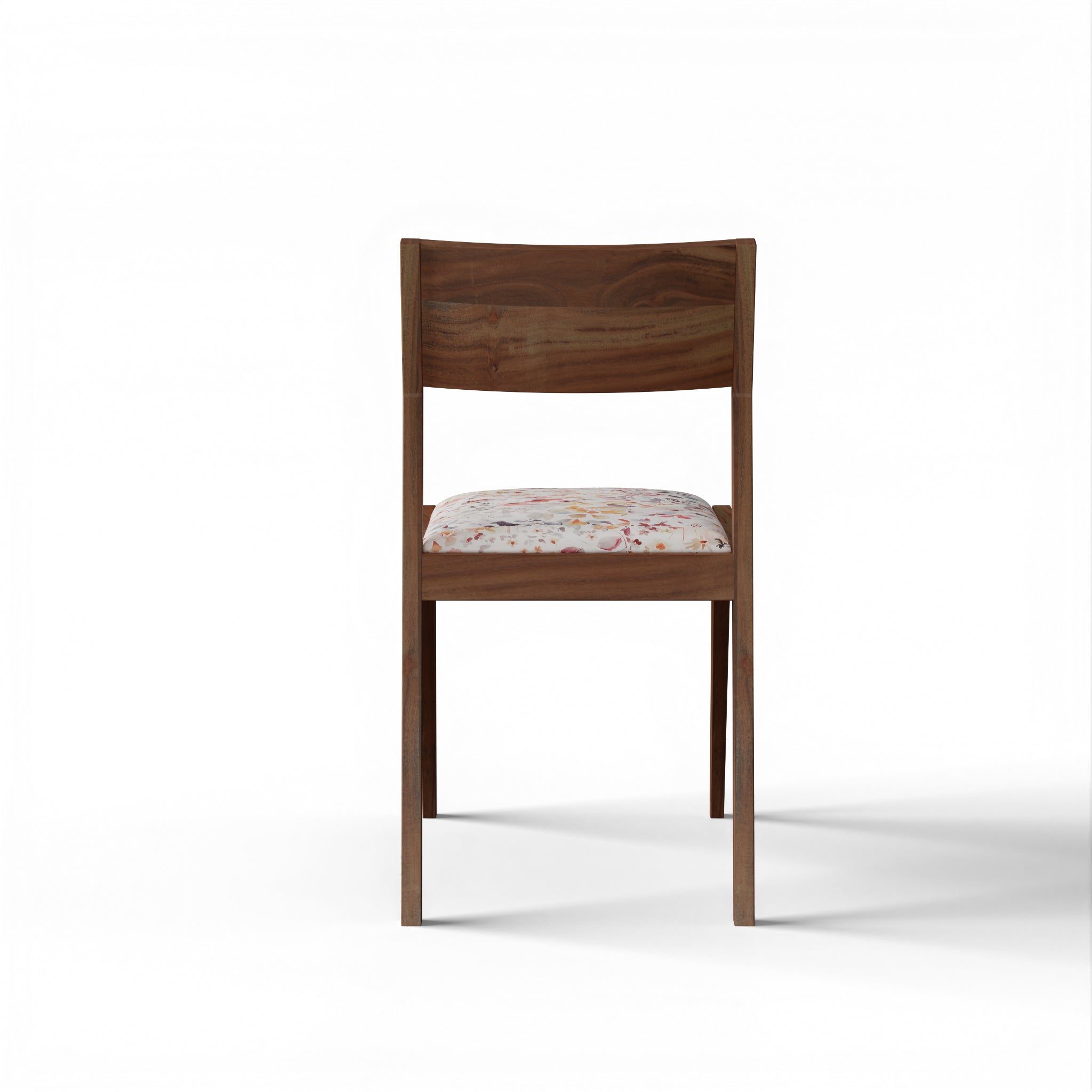 Siena Dining Chair - Natural Acacia Frame; Fabric TBC Ply & Foam Upholstery Seat / L:18’’ x B:24.5’’ x H:33.5’’