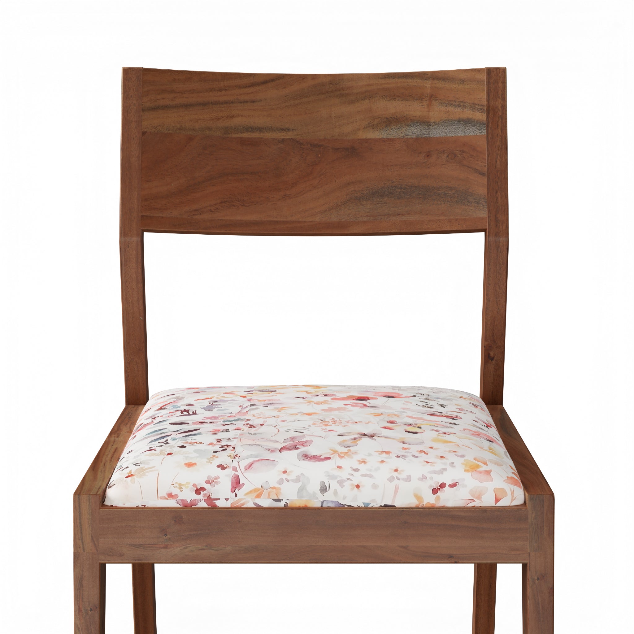 Siena Dining Chair - Natural Acacia Frame; Fabric TBC Ply & Foam Upholstery Seat / L:18’’ x B:24.5’’ x H:33.5’’