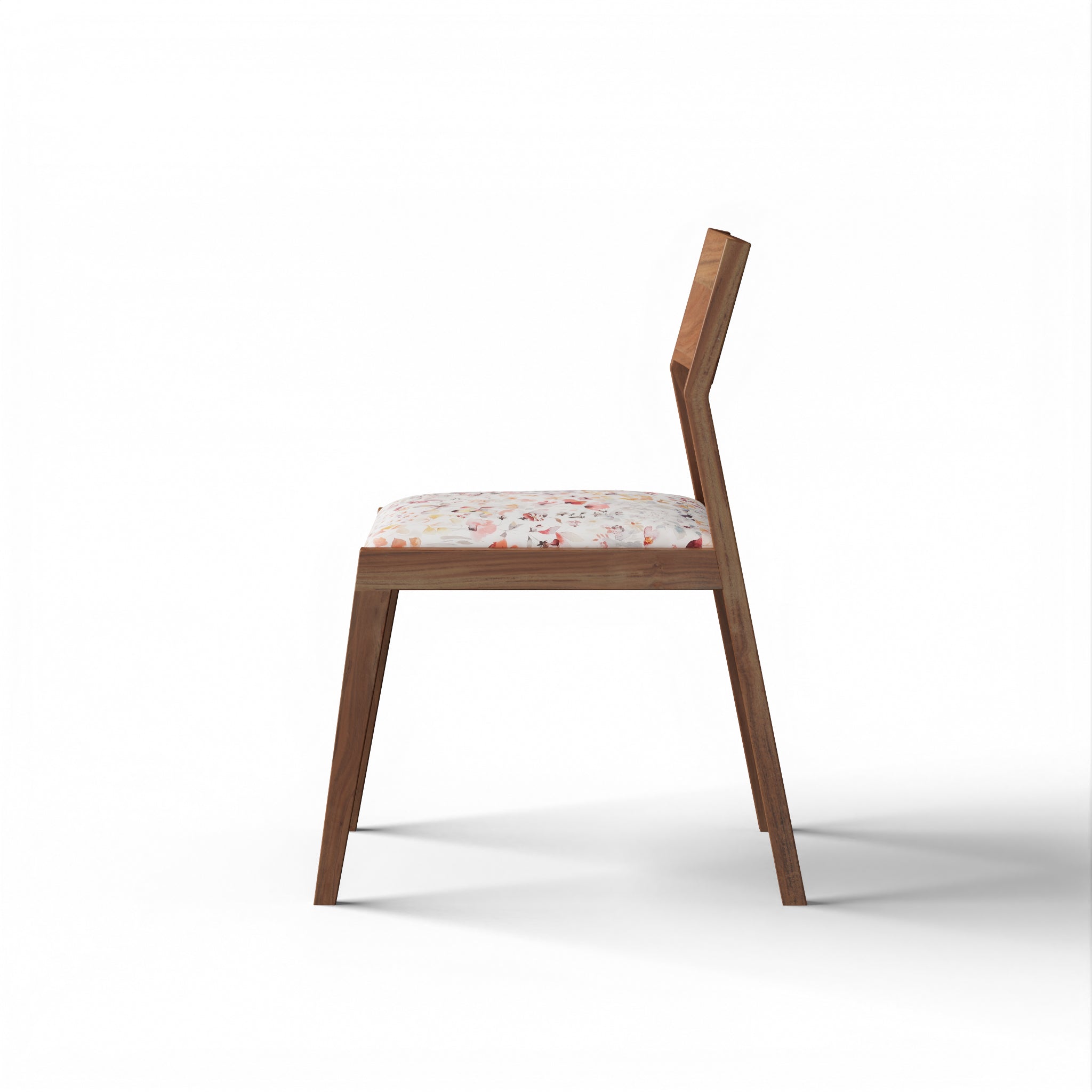 Siena Dining Chair - Natural Acacia Frame; Fabric TBC Ply & Foam Upholstery Seat / L:18’’ x B:24.5’’ x H:33.5’’
