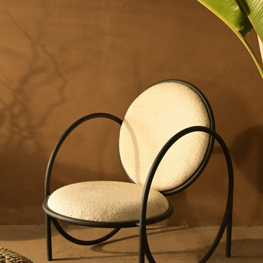 Sienna Lounger - L:33 x W:25 x H:36 In inches / Metal - Indoor Furniture