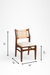Sierra Dining Chair No. 5 Set Of 2 - W: 20’’ D: 22’’ H: 33’’ SH: 18’’ / Walnut and Biege / Acacia Wood, Cane Weaving