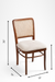Sierra Dining Chair No. 7 Set Of 2 - W: 19’’ D: 19’’ H: 36’’ SH: 19’’ / Walnut and Biege / Acacia Wood, Cane Weaving