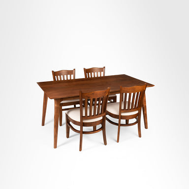 Sierra Dining Table No. 17 Set of 4 - Table (L: 66’’ B: 36’’ H: 30’’) & Chairs (L: 19’’ B: 20’’ H: 35’’ SH: 17’’)