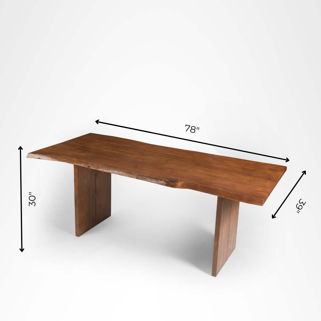 Sierra Dining Table No. 18 - L: 78’’ B: 39’’ H: 30’’ / Walnut / Acacia Wood - Indoor Furniture