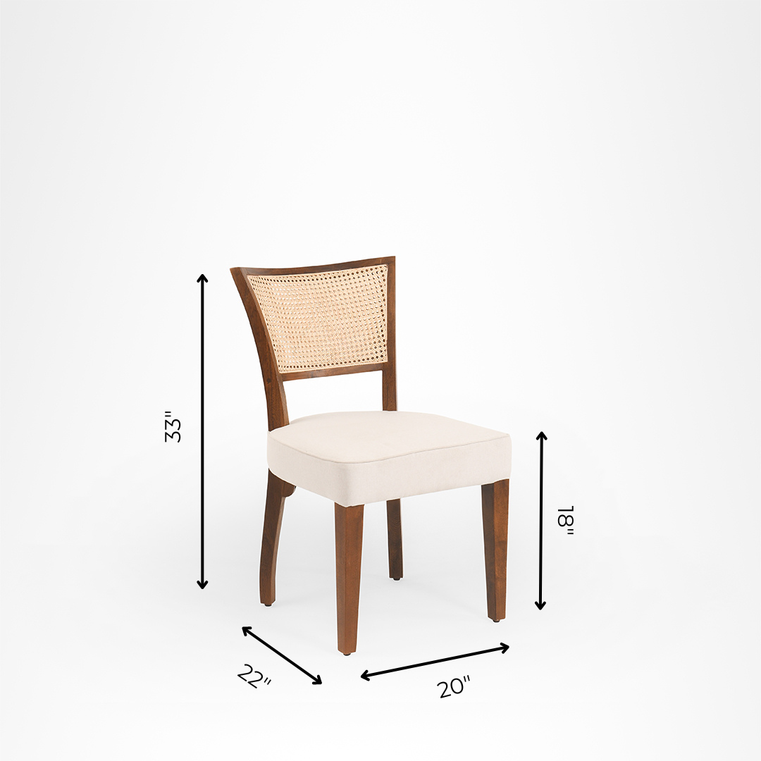 Sierra Dining Table No. 18 Set - Table (L: 78’’ B: 36’’ H: 30’’) & Chair (W: 20’’ D: 22’’ H: 33’’ SH: 18’’) / Walnut