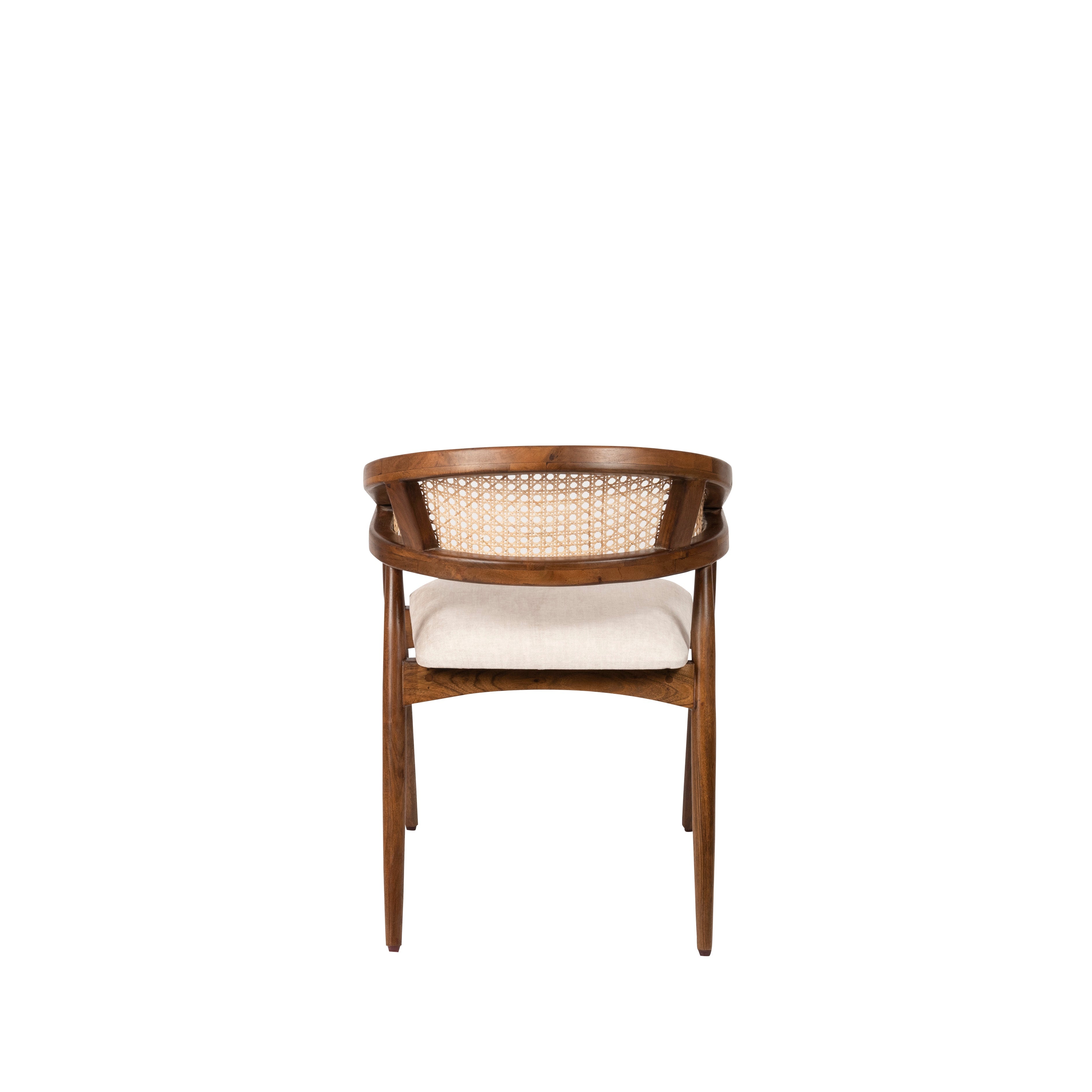 Sierra Dining Table No. 27 Set - Walnut / Acacia Wood / Table (Dia: 60’’H: 30’’) & Chairs (L: 20’’ B: 22’’ H: 31’’ SH: