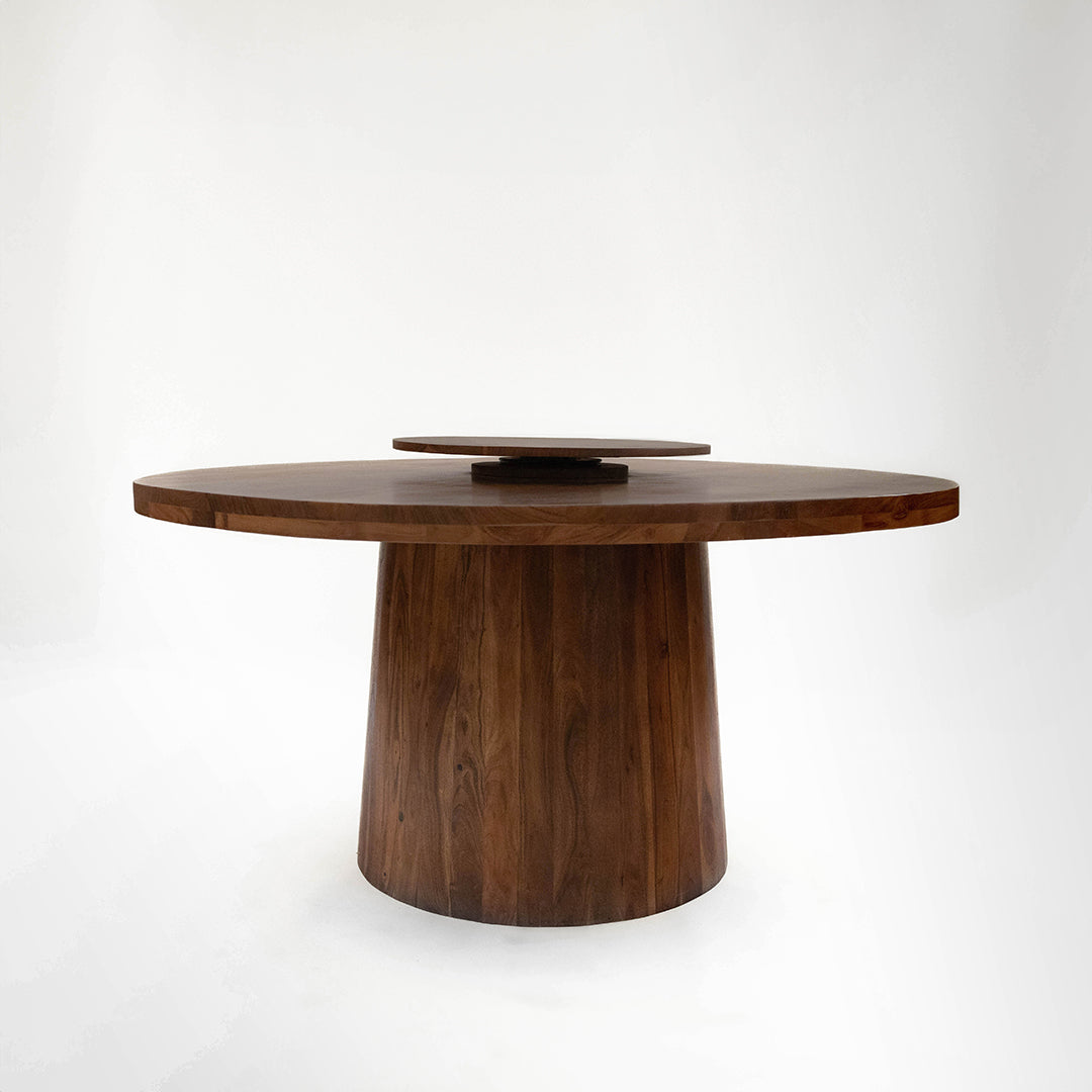 Sierra Dining Table No. 27 - Walnut / Acacia Wood / Dia: 60’’ H: 30’’ - Indoor Furniture