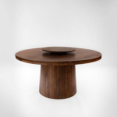 Sierra Dining Table No. 27 - Walnut / Acacia Wood / Dia: 60’’ H: 30’’ - Indoor Furniture