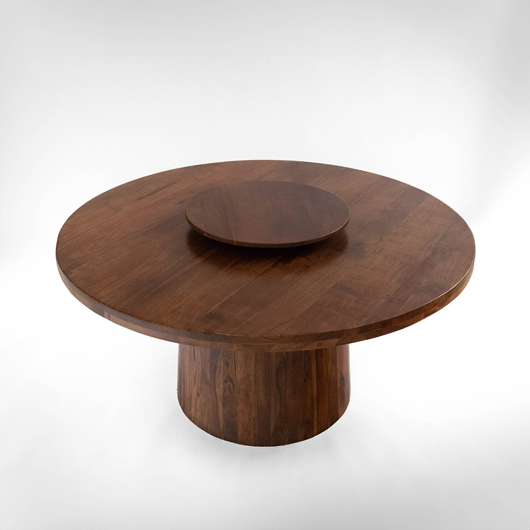 Sierra Dining Table No. 27 - Walnut / Acacia Wood / Dia: 60’’ H: 30’’ - Indoor Furniture
