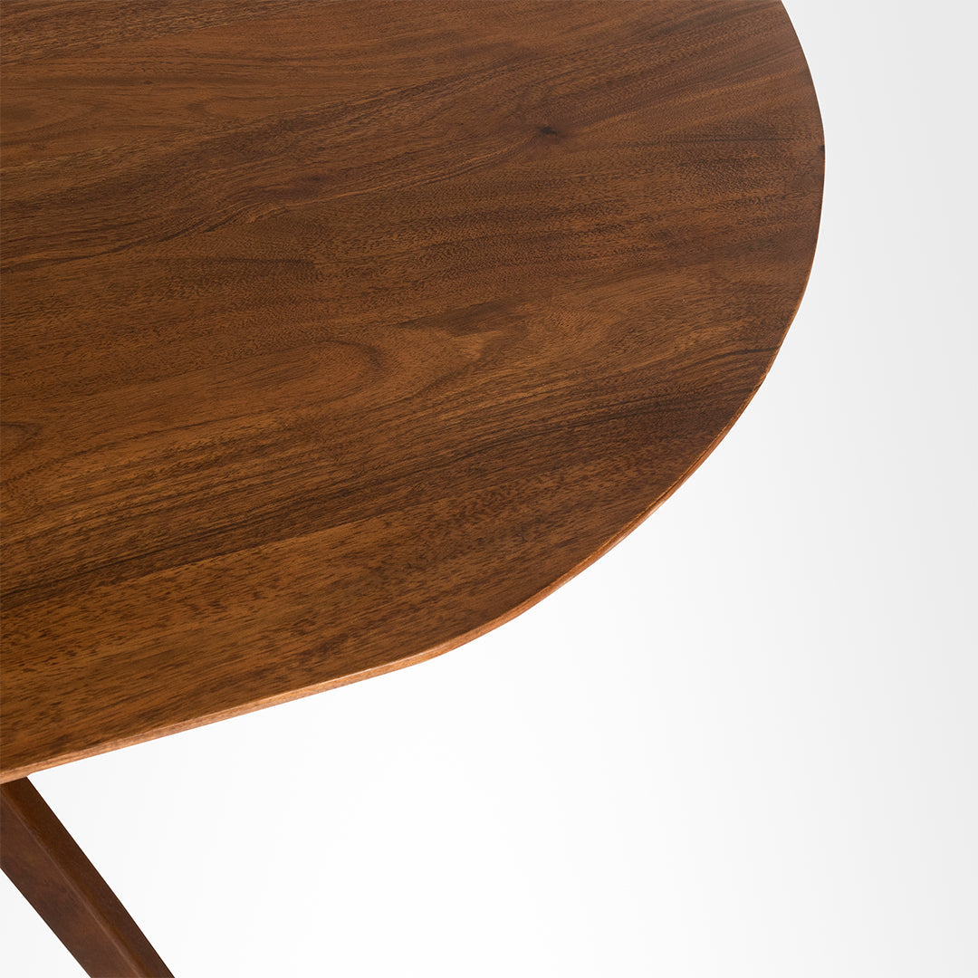 Sierra Dining Table No. 3 Set - Table (L: 48’’ B: 42’’ H: 30’’) & Chairs (L: 19’’ B: 20’’ H: 35’’ SH: 17’’) / Walnut