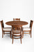 Sierra Dining Table No. 3 Set - Table (L: 48’’ B: 42’’ H: 30’’) & Chairs (L: 19’’ B: 20’’ H: 35’’ SH: 17’’) / Walnut