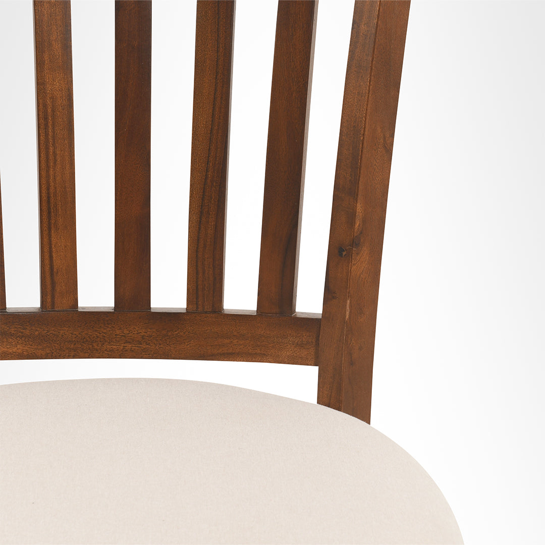 Sierra Dining Table No. 3 Set - Table (L: 48’’ B: 42’’ H: 30’’) & Chairs (L: 19’’ B: 20’’ H: 35’’ SH: 17’’) / Walnut
