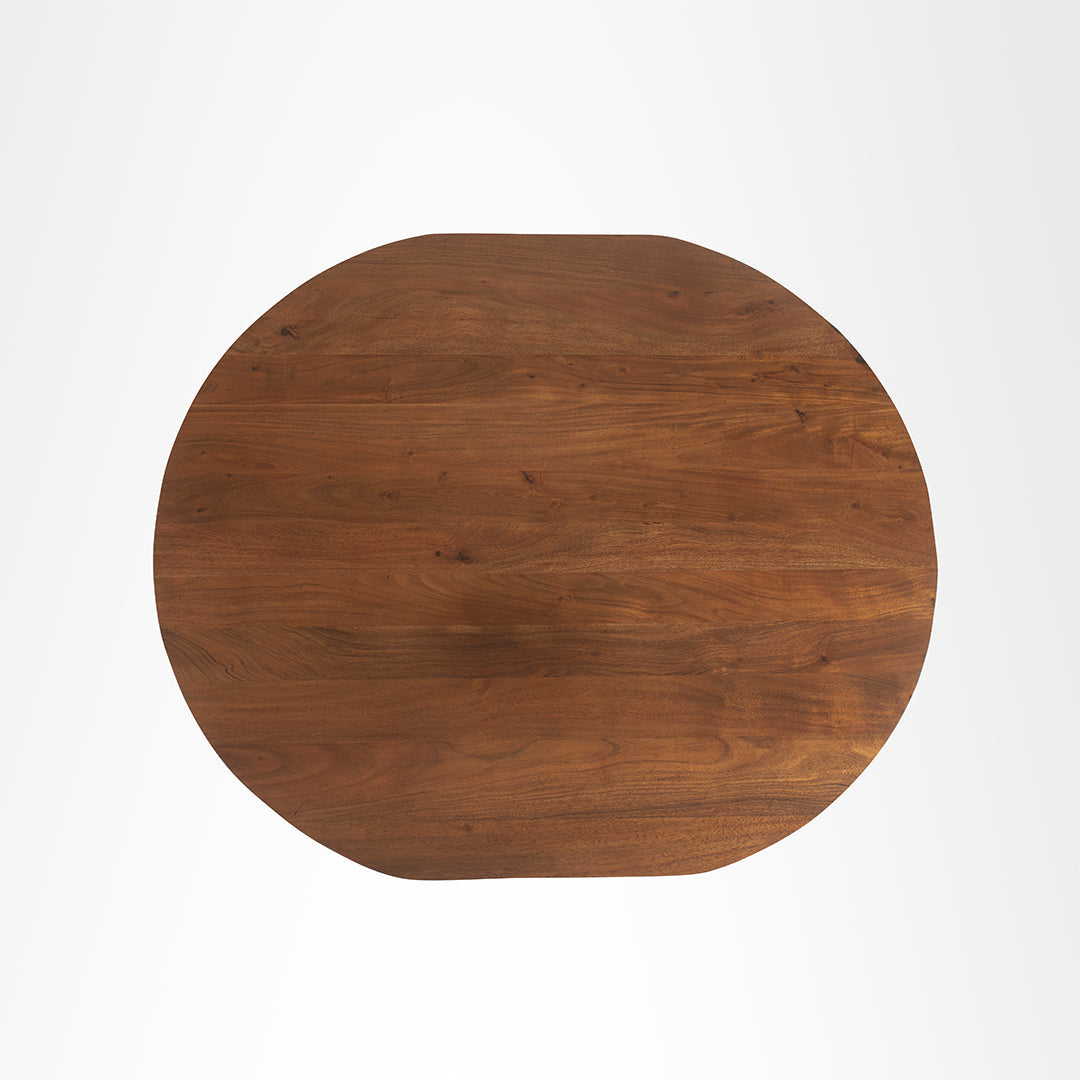 Sierra Dining Table No. 3 Set - Table (L: 48’’ B: 42’’ H: 30’’) & Chairs (L: 19’’ B: 20’’ H: 35’’ SH: 17’’) / Walnut