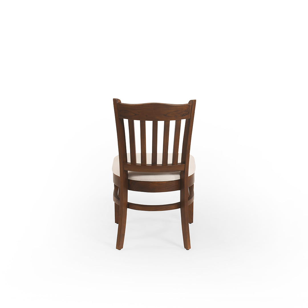 Sierra Dining Table No. 3 Set - Table (L: 48’’ B: 42’’ H: 30’’) & Chairs (L: 19’’ B: 20’’ H: 35’’ SH: 17’’) / Walnut