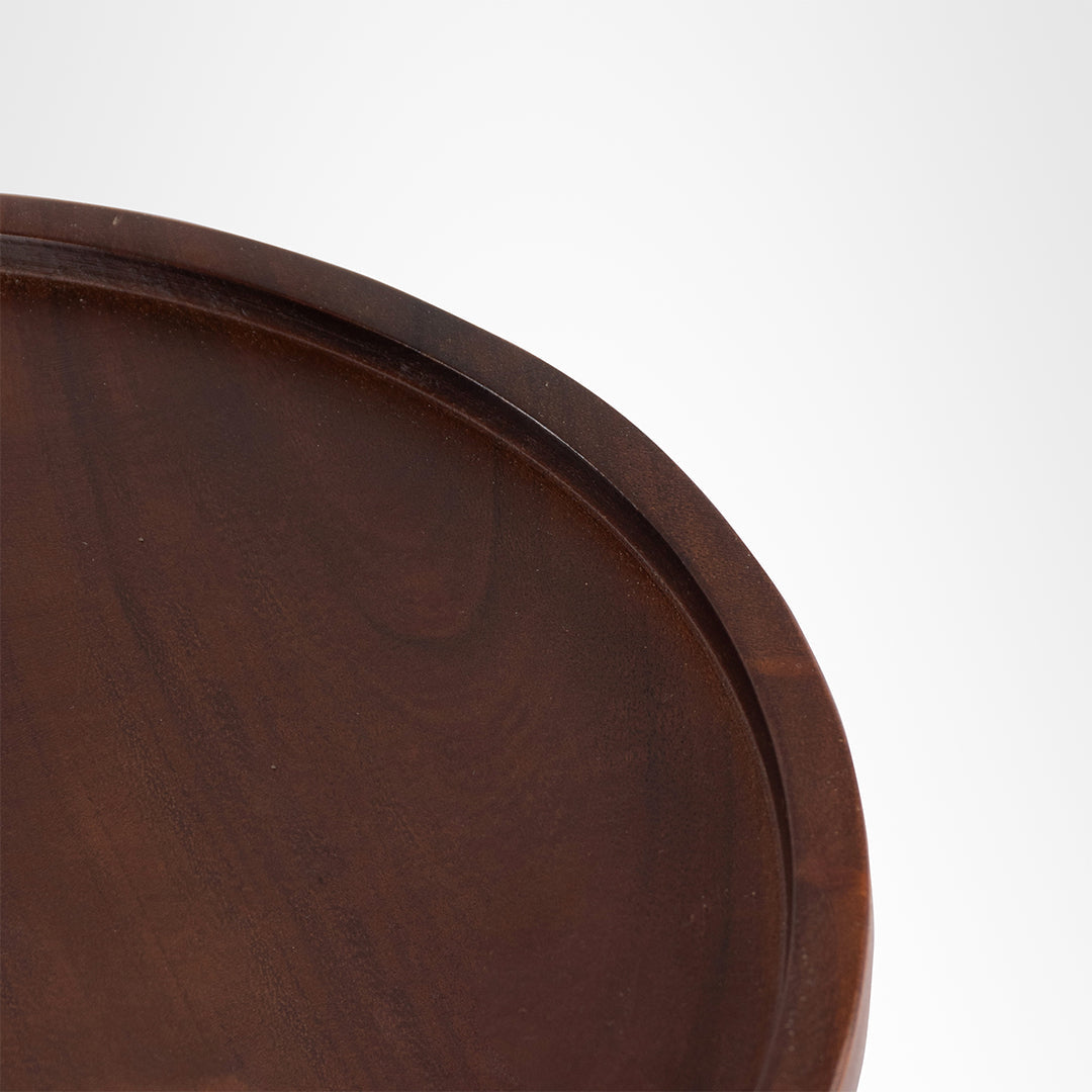 Sierra Side Table No. 7 - Walnut / Acacia Wood / 16’’D x 20’’H - Indoor Furniture