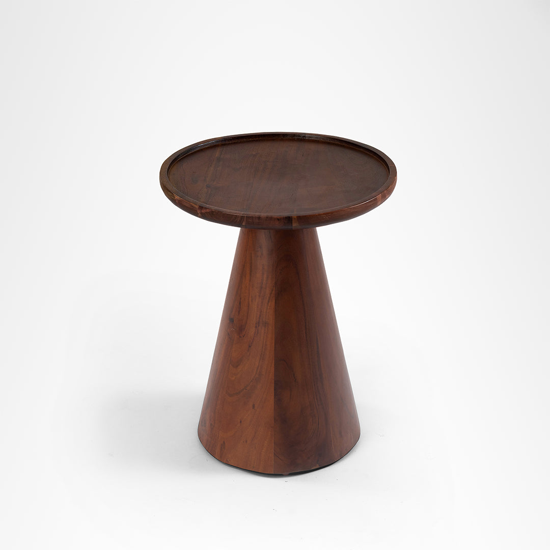 Sierra Side Table No. 7 - Walnut / Acacia Wood / 16’’D x 20’’H - Indoor Furniture