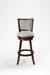 Sierra Swivel Bar Chair - L: 18’’ B: 24’’ H: 43’’ SH: 29’’ / Walnut & Beige / Sheesham Wood and Upholstery - Indoor