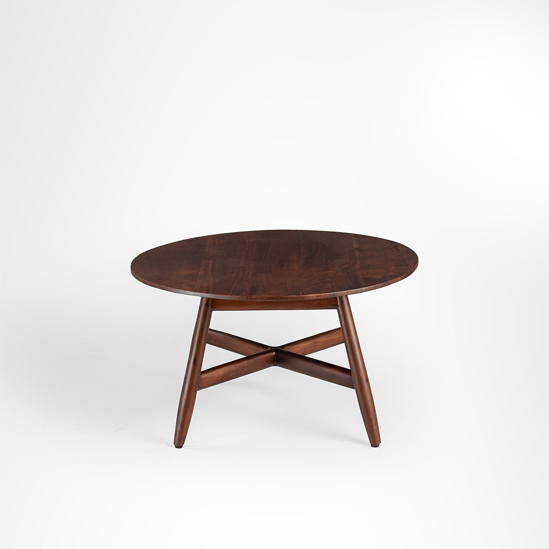Sierra XI Coffee Table - Dia: 28 ’ H: 16’’ / Walnut / Acacia Wood - Indoor Furniture