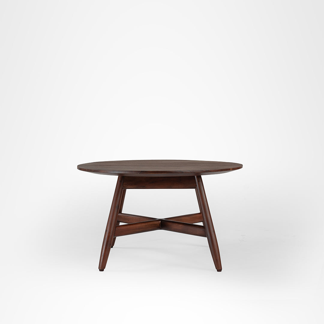 Sierra XI Coffee Table - Dia: 28 ’ H: 16’’ / Walnut / Acacia Wood - Indoor Furniture