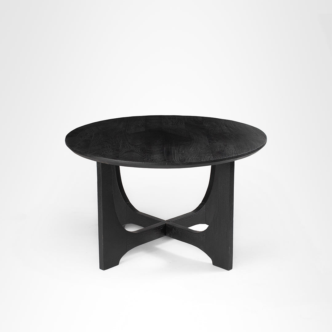 Sierra XXI Coffee Table - Dia: 29 ’ H: 20’’ / Black / Acacia Wood - Indoor Furniture