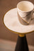 Silhouette Marble Side Table - L8 x B8 x H21.5 (In Inches) / Grey & White Top / Metal & Marble - Indoor Furniture