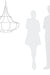 Silk Chandelier Hanging Lamp - D:28’’ H: 28’’ / White / Mild Steel and Silk - Lighting