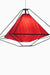 Silk Rosetta Hanging Lamp - L:20’’ W: 20’’ H: 16’’ / Red / Mild Steel and Silk - Lighting